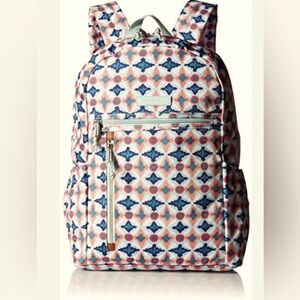 Vera Bradley Lighten Up Study Hall Water Geo Backpack Bag School Weekend Travel